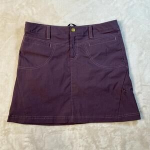 ATHLETA Cargo Skort Nylon Spandex Lined Skirt Women’s 6 Golf Tennis Casual Plum